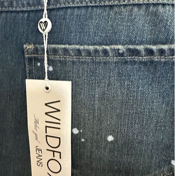 Wildfox NWOT Size 28 Baggy Crop Jean Da Vinci Distressed Paint splatter Cotton - Picture 12 of 16